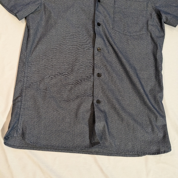 Perry Ellis Blue Button-Up Short Sleeve Shit, Slim Fit, Size S - Picture 6 of 15